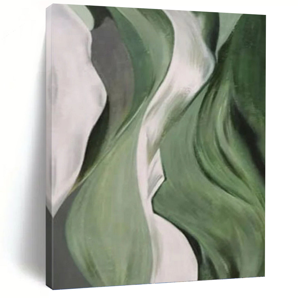 “Gold - Leafed Tree Silhouette” Abstract Painting on Canvas, Elegant Dining Room Decor DKH1054