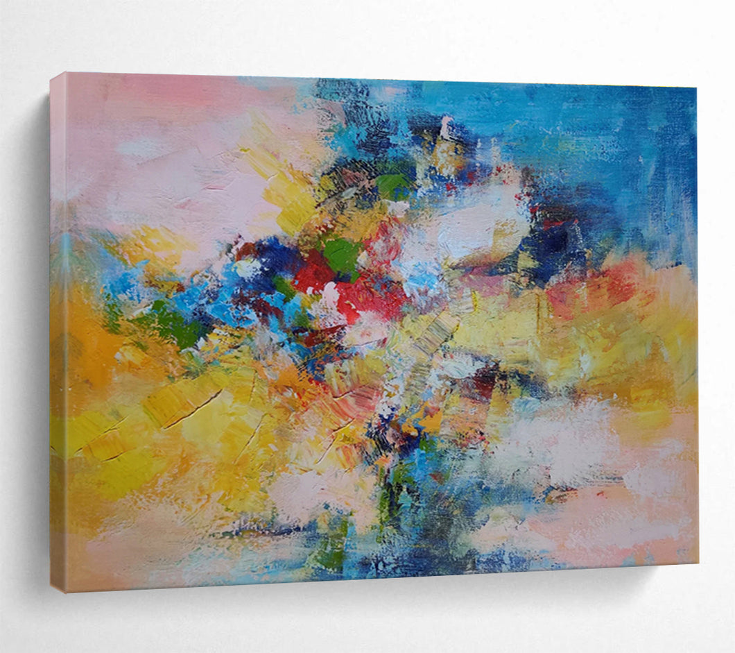 Abstract Colorful Bouquet Painting for Feminine Bedroom & Cheerful Kitchen DKH118