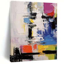 Load image into Gallery viewer, Large - Scale Hand - painted Colorful Abstract Layers Acrylic Art for Modern - Chic Apartments LargeART0239
