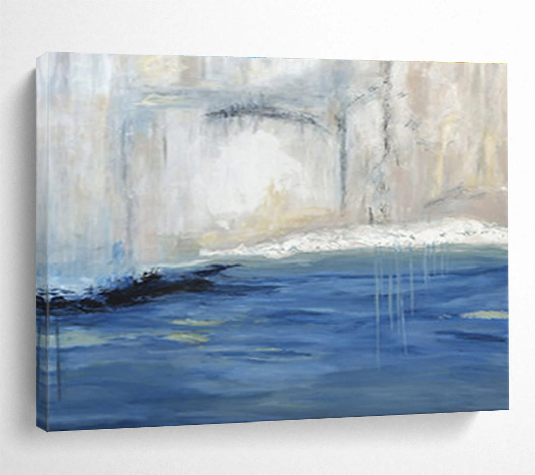 Minimalist Abstract Waterfall Painting On Canvas DKH402
