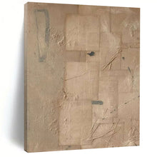 Load image into Gallery viewer, “Beige Collage with Twigs” – Textured beige squares, incorporating twigs and small objects. DTP336
