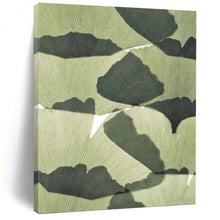 Load image into Gallery viewer, “Ginkgo Shadows” - Nature - Inspired Leaf Art, Ideal for Conservatory Charm, Abstract Painting on Canvas DKH1070
