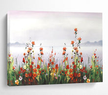 Load image into Gallery viewer, Wildflower Serenity: Pastel - Toned Nature Abstract Large - Scale Hand - painted Abstract Acrylic Art DLZ189
