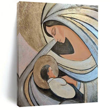 Load image into Gallery viewer, Madonna and Child Abstract Canvas Painting, Perfect for Spiritual Home Office &amp; Religious Gallery LargeART1195
