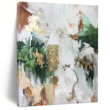 Load image into Gallery viewer, “Multicolor Abstract with Gold” Abstract Painting on Canvas, Eclectic Home Art DKH1011
