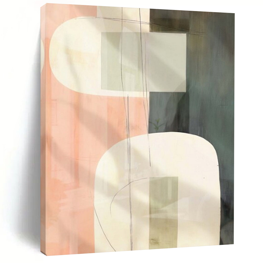 Soft Color Block Abstract Acrylic Art, Nice for Nursery & Light - Filled Sunroom LargeART1048