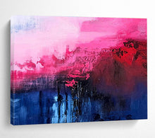 Load image into Gallery viewer, Pink - Blue Abstract Painting for Chic Boutique &amp; Romantic Bedroom DKH268
