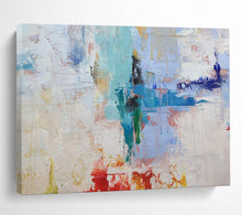 Load image into Gallery viewer, Hand - painted Colorful Abstract Layers Acrylic Art for Vibrant Office Break Rooms LargeART1737

