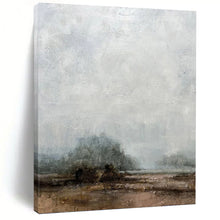 Load image into Gallery viewer, “Misty Field &amp; Sky” - Atmospheric Landscape Art on Canvas DKH1510
