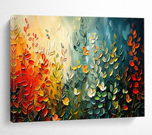 Load image into Gallery viewer, Textured Floral Abstract Painting on Canvas - “Colorful Foliage” DKH711
