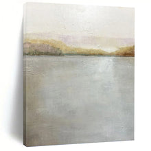 Load image into Gallery viewer, “Serene Lake &amp; Horizon” - Tranquil Landscape Art on Canvas DKH1511
