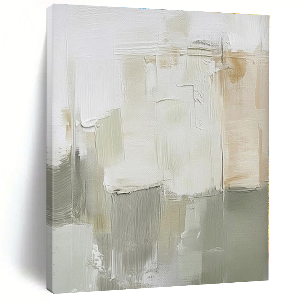 Oversized Neutral Tones Abstract Layered Art for Nursery & Cozy Reading Nook LargeART0439