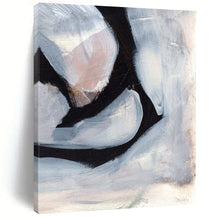 Load image into Gallery viewer, Monochrome Swirls in Gray – Abstract Oil Painting with Dynamic Textures DTP228
