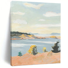 Load image into Gallery viewer, “Colorful Coastal View” - Vibrant Seaside Landscape on Canvas DKH1460
