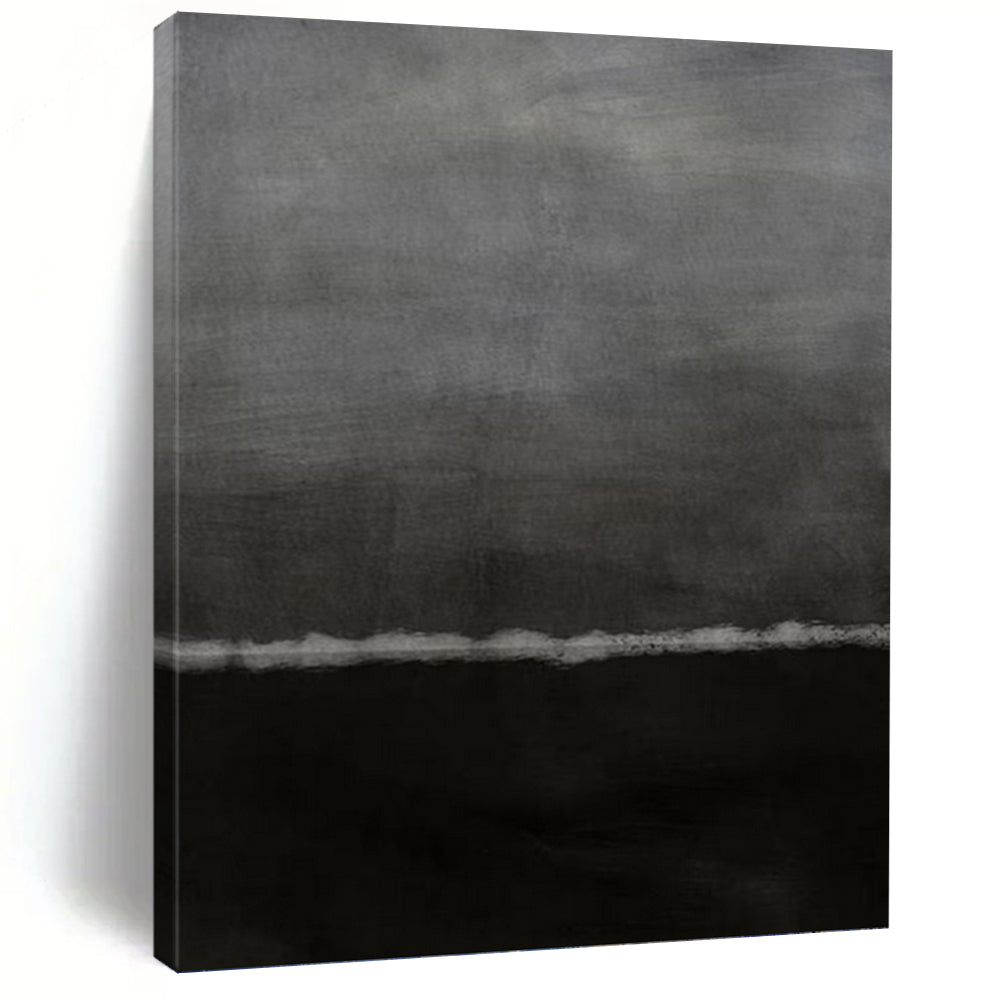 “Grey Gradient Minimalism” - Grey Abstract Art on Canvas DKH1202