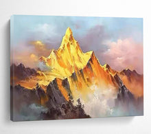 Load image into Gallery viewer, Sunset Mountain Glow - Dramatic Living Room Art LargeART1557
