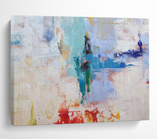 Load image into Gallery viewer, Hand - painted Soft Color Abstract Strokes Acrylic Art for Calming Yoga Studios LargeART1739
