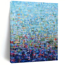 Load image into Gallery viewer, Blue - Toned Abstract Mosaic - Ideal for Home Office &amp; Meditation Space LargeART2349
