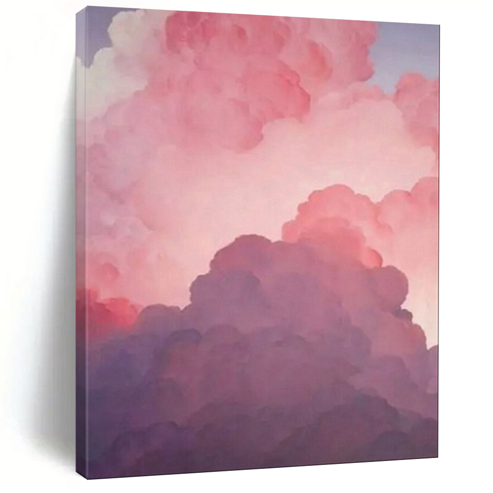 Pastel Pink & Purple Cloud Abstract, Suited for Whimsical Bedroom & Light - Filled Reading Nook LargeART1981