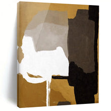 Load image into Gallery viewer, Geometric Shapes in Gold &amp; Gray – Modern Abstract Composition DTP236
