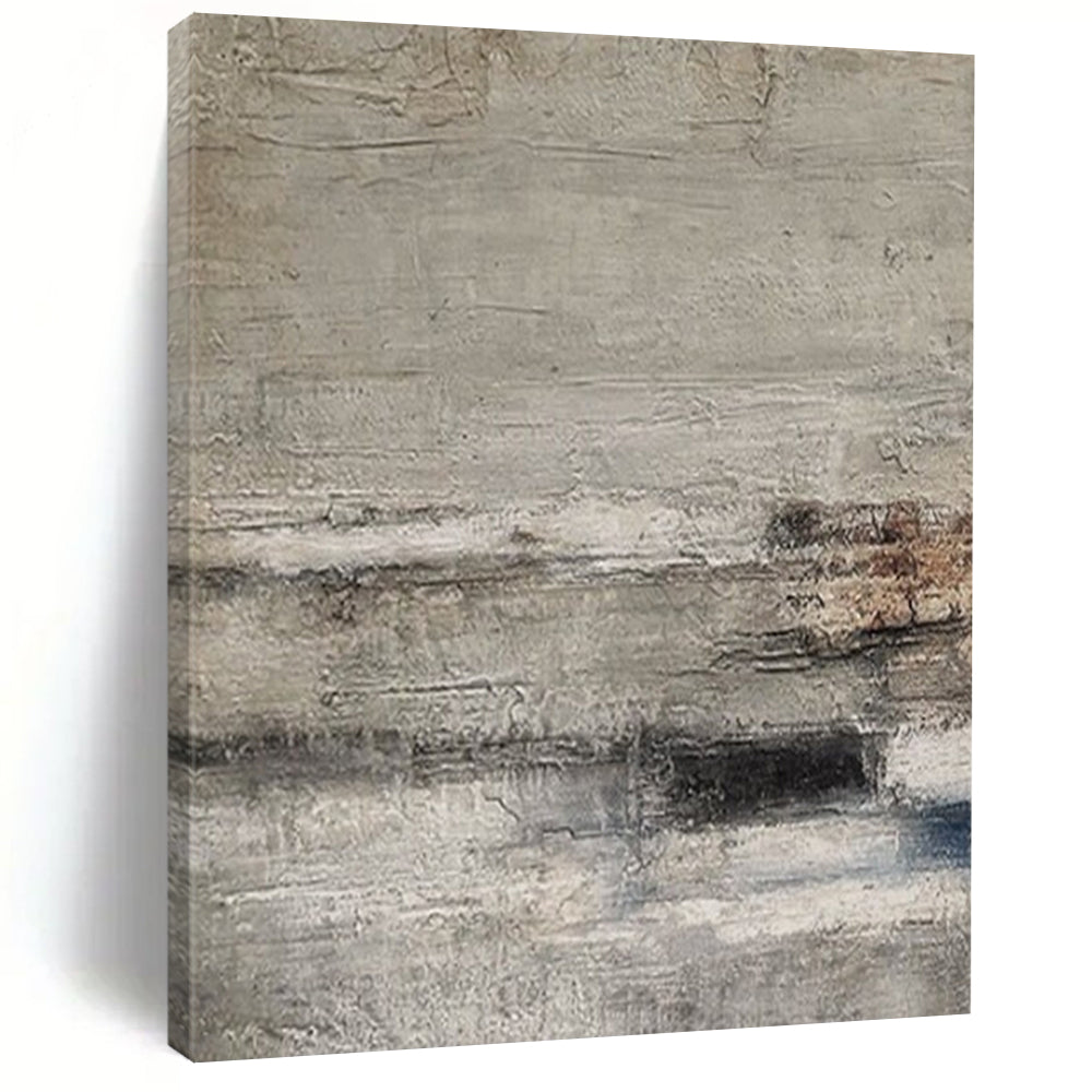 Grey - Hued Textured Abstract Acrylic Art, Ideal for Bedroom & Study Nooks LargeART0975