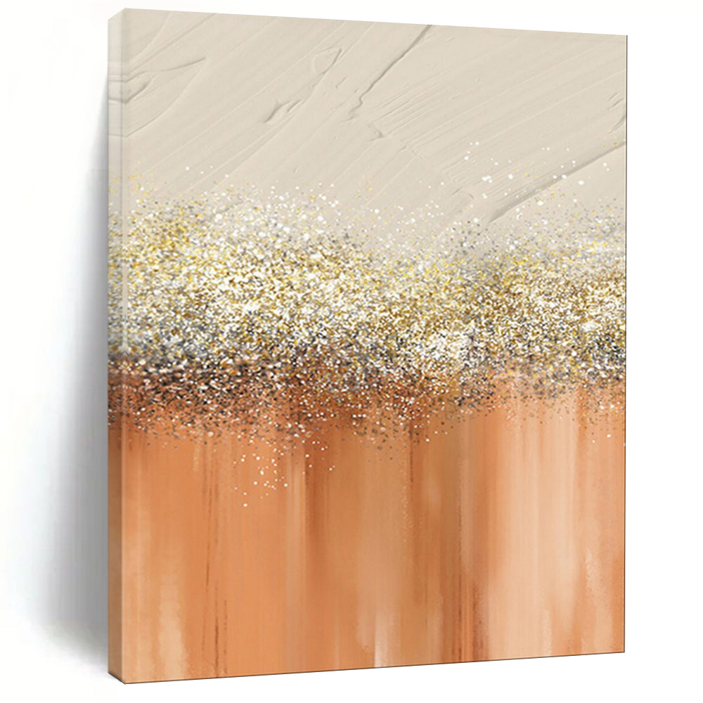 Glittery Ombre Abstract Painting, Ideal for Glamorous Bedroom & Party - Ready Living Room LargeART2018