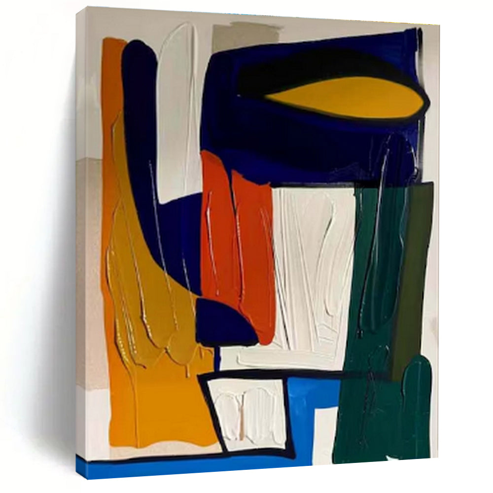 Bold Color Block Composition Acrylic Art - Great for Art Deco - inspired Entryway & Modernist Café LargeART0620