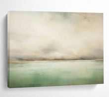 Load image into Gallery viewer, Soft Green - Blue Abstract Seascape for Minimalist Bathroom &amp; Relaxing Yoga Room DKH159
