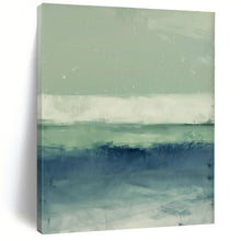 Load image into Gallery viewer, Green - Blue Abstract Layers Painting, Perfect for Nature - Inspired Living Room &amp; Calming Yoga Studio LargeART1378
