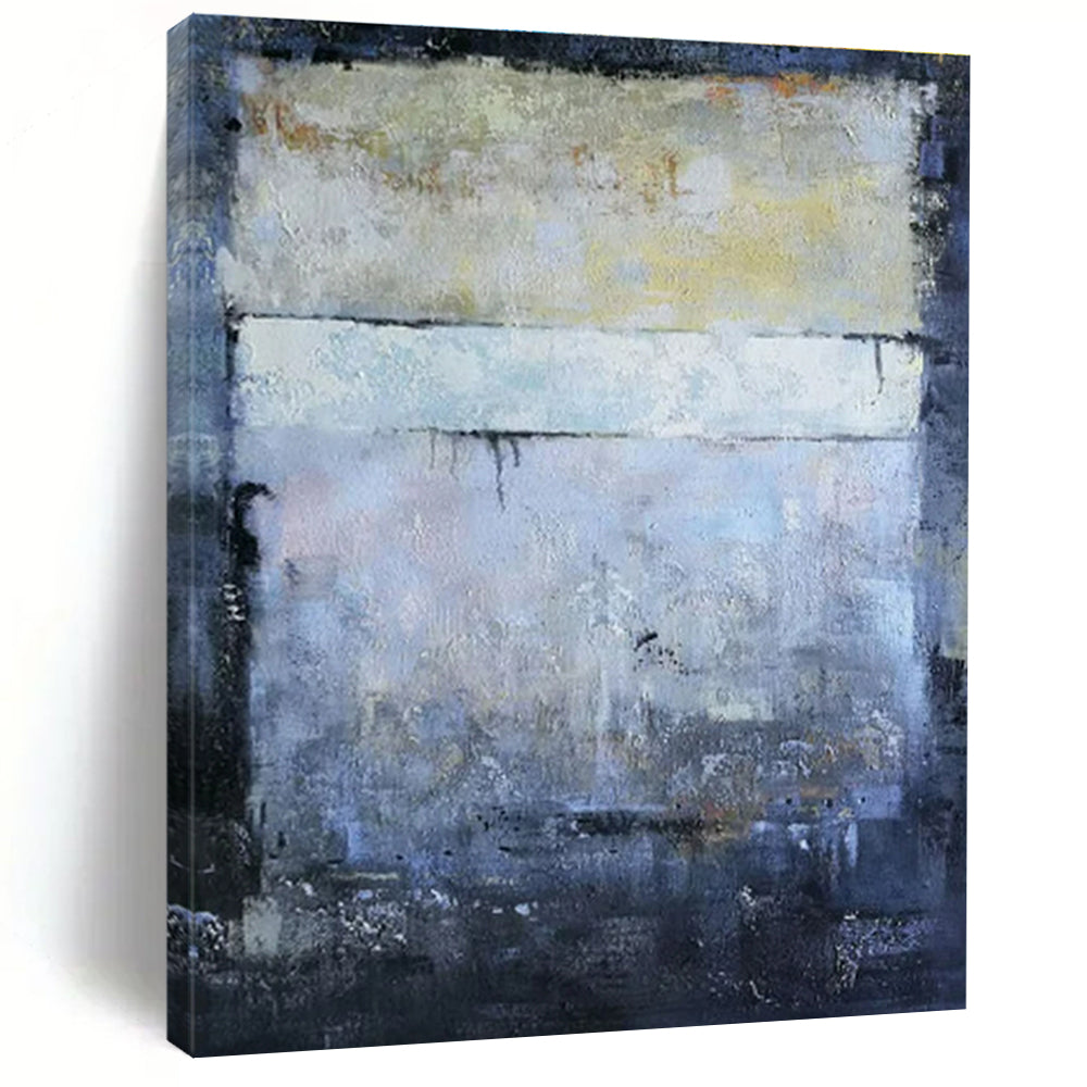 Muted Tonal Abstraction Art for Minimalist Bedroom & Calming Library LargeART0907