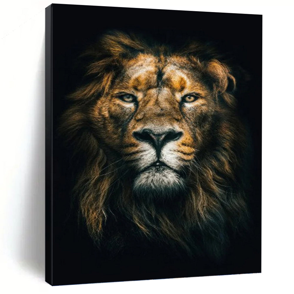 “Realistic Lion Portrait” - Hyperrealist Animal Art on Canvas DKH1618