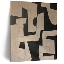 Load image into Gallery viewer, Hand - painted Extensive Black - White Geometric Abstract Acrylic Art for Modern Offices LargeART0100

