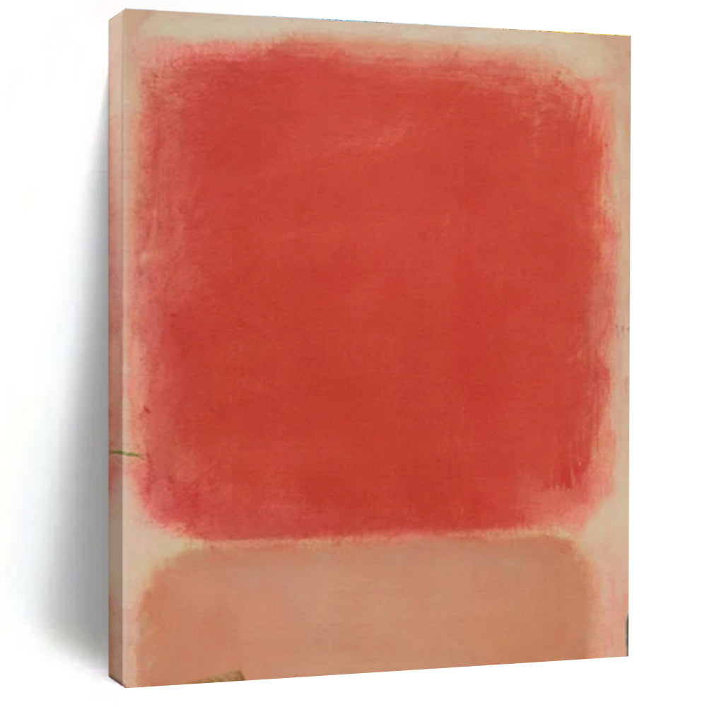 Soft Red Rectangles Art for Minimalist Bedroom & Calming Yoga Studio LargeART0895