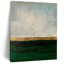 Load image into Gallery viewer, Gold - Lined Sea and Sky Acrylic Art - Ideal for Coastal - inspired Bedroom &amp; Elegant Dining Room LargeART0644
