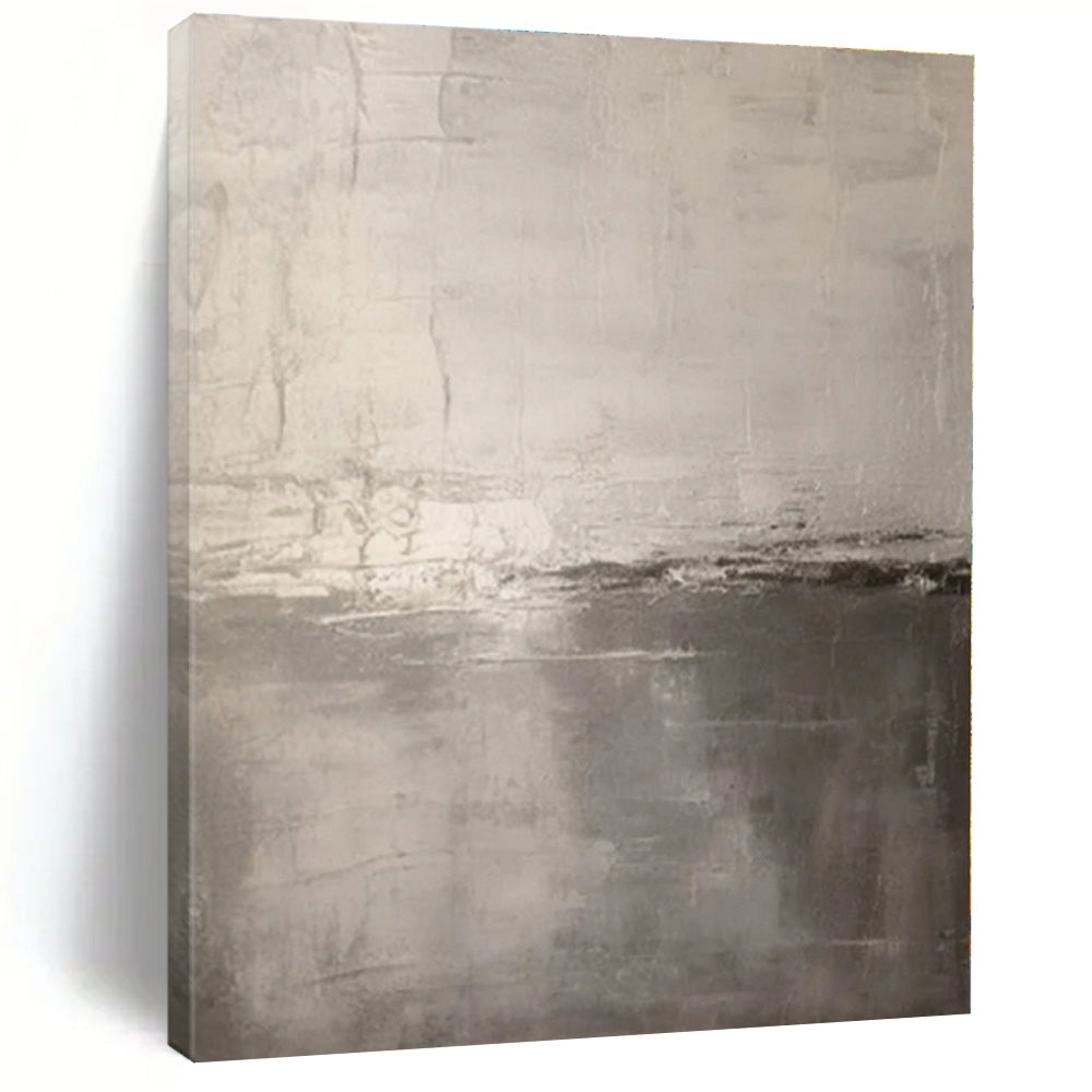 Gray Tone Abstract Painting, Ideal for Industrial - Chic Loft & Thoughtful Study LargeART1331