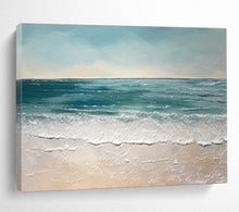 Load image into Gallery viewer, Hand - Painted Detailed Coastal Beach Scene Acrylic Art for Relaxing Sunroom LargeART1644
