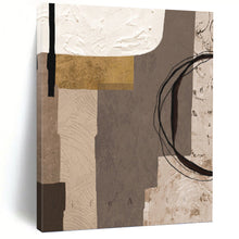 Load image into Gallery viewer, “Neutral Tones with Gold Accents Collage” - Modern Abstract Art on Canvas DKH1516
