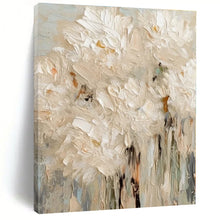 Load image into Gallery viewer, White Flower Abstract Painting, Suited for Elegant Dining Room &amp; Romantic Bedroom LargeART1330
