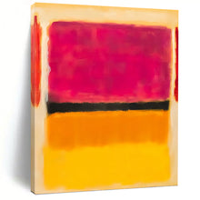 Load image into Gallery viewer, “Pink, Black, Orange and Yellow Color - Field” - Expressive Color - Field Art on Canvas DKH1609
