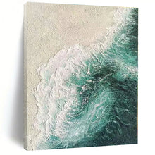 Load image into Gallery viewer, Aerial Sea View Abstract Acrylic Art - Perfect for Coastal Villa &amp; Nautical - themed Dining Room LargeART0552

