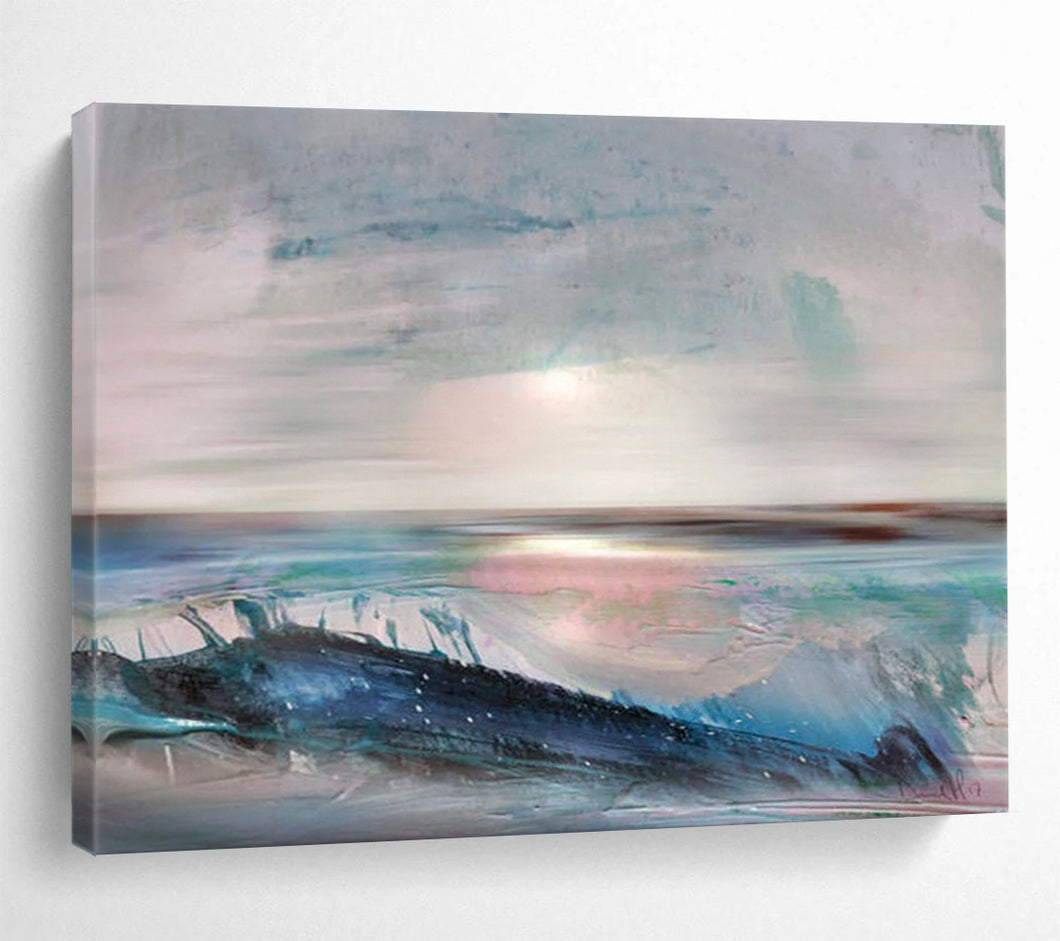 Dreamy Sea - Sky Abstract Acrylic painting DLZ148