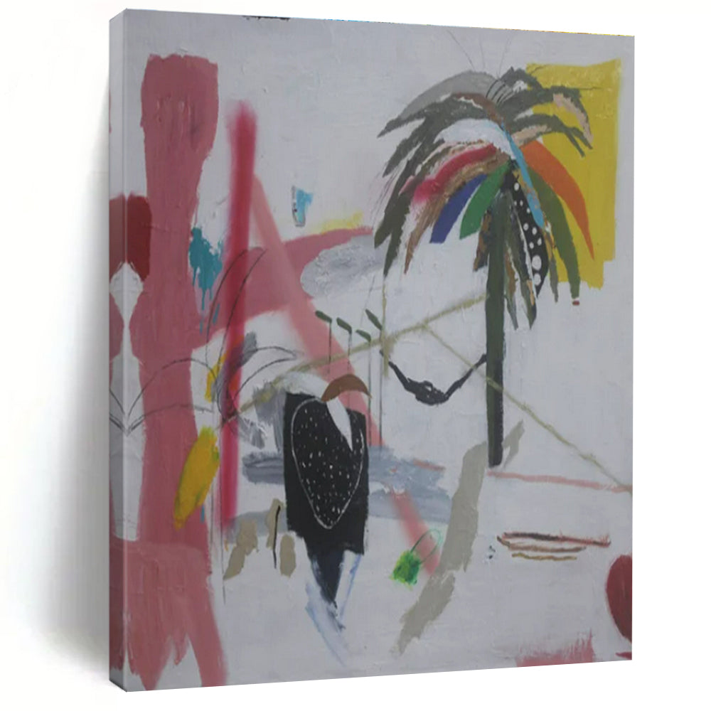 Tropical Abstract Scene Painting - Ideal for Beach House Veranda & Vacation Home Living Room LargeART1411