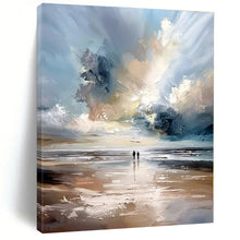 Load image into Gallery viewer, Beach Scene Abstract Painting, Perfect for Coastal Home Bedroom &amp; Relaxing Spa LargeART1329
