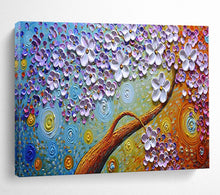 Load image into Gallery viewer, “Blossom Tree of Dreams” - Textured Abstract Acrylic with Swirling Patterns, Fits Bedroom and Yoga Studio DLZ217
