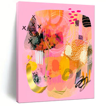 Load image into Gallery viewer, Pink &amp; Gold Abstract Extravaganza, Ideal for Glamorous Dressing Room &amp; Luxury Dining Area LargeART2009
