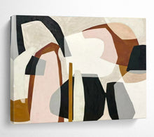 Load image into Gallery viewer, Abstract Painting on Canvas: Soft - Toned Organic Shapes - “Gentle Forms” DKH581
