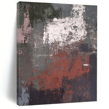 Load image into Gallery viewer, Oversized Gray - Red Textured Abstract Acrylic Art for Industrial Loft &amp; Modern Office LargeART0419
