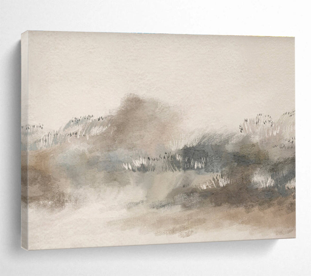 Watercolor - Style Landscape Abstract Painting for Nature - Lover’s Den & Light - Filled Hallway DKH244
