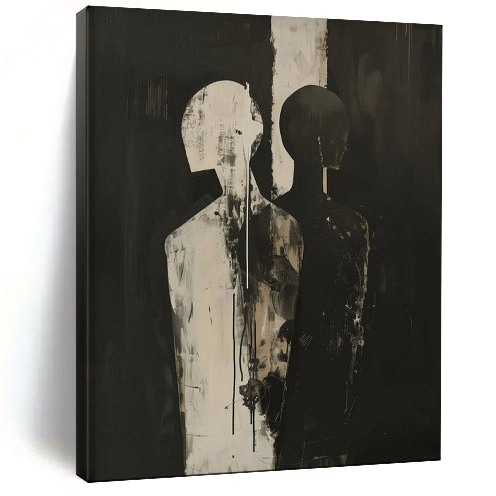 Abstract Painting, Black & White, Figurative Art for Gallery & Office LargeART2171