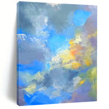 Load image into Gallery viewer, Large - Scale Hand - painted Colorful Cloud - Like Abstraction Acrylic Art for Bright - Themed Sunrooms LargeART0223
